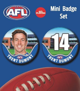 2021 AFL North Melbourne Mini Player Badge Set - DUMONT, Trent