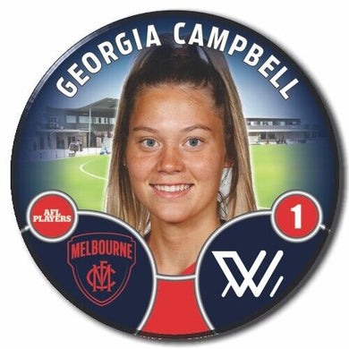 2022 AFLW Melbourne Player Badge - CAMPBELL, Georgia