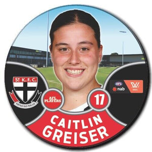 2021 AFLW St. Kilda Player Badge - GREISER, Caitlin