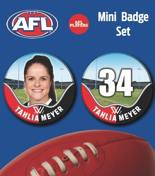2021 AFLW St. Kilda Mini Player Badge Set - MEYER, Tahlia