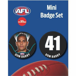 Mini Player Badge Set - Port Adelaide Power - Dom Barry