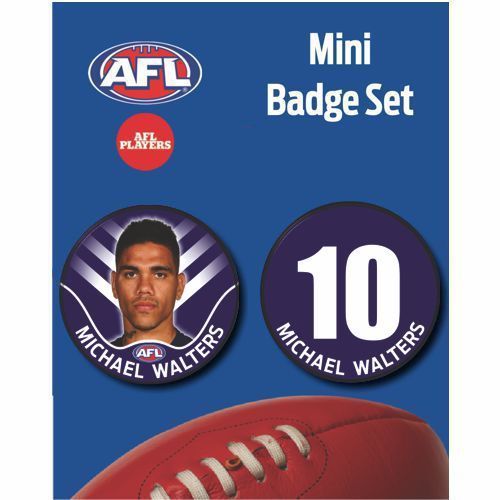 Mini Player Badge Set - Fremantle Dockers - Michael Walters