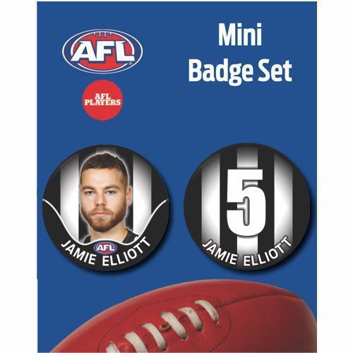 Mini Player Badge Set - Collingwood Magpies - Jamie Elliott