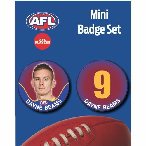 Mini Player Badge Set - Brisbane Lions - Dayne Beams