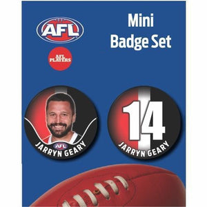 Mini Player Badge Set - St Kilda Saints - Jarryn Geary