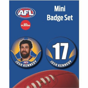 Mini Player Badge Set - West Coast Eagles - Josh Kennedy