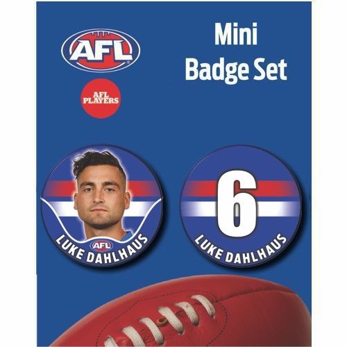 Mini Player Badge Set - Western Bulldogs - Luke Dahlhaus