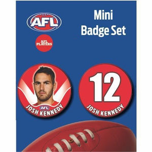 Mini Player Badge Set - Sydney Swans - Josh Kennedy
