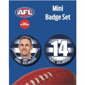 Mini Player Badge Set - Geelong Cats - Joel Selwood