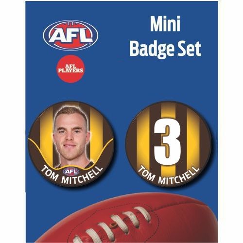 Mini Player Badge Set - Hawthorn Hawks - Tom Mitchell