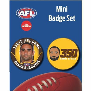 Mini Player Badge Set - Shaun Burgoyne 350th AFL Game (A)