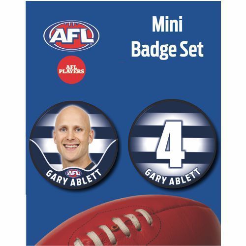 Mini Player Badge Set - Geelong Cats - Gary Ablett