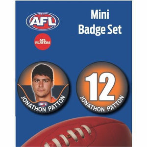 Mini Player Badge Set - GWS Giants - Jonathon Patton