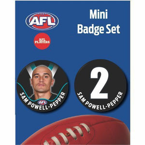Mini Player Badge Set - Port Adelaide Power - Sam Powell-Pepper
