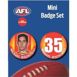 Mini Player Badge Set - Gold Coast Suns - Michael Rischitelli