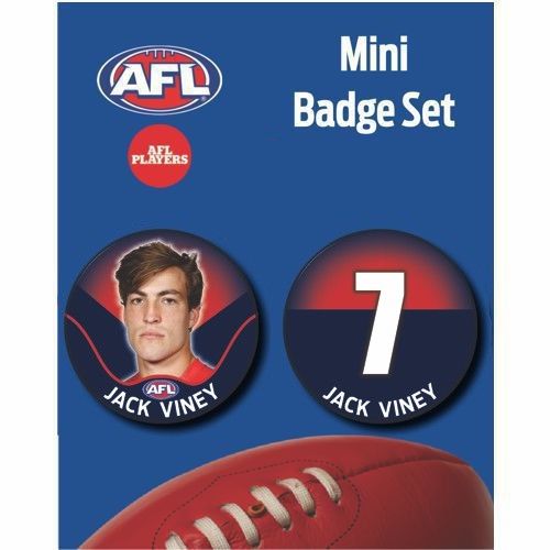Mini Player Badge Set - Melbourne Demons - Jack Viney