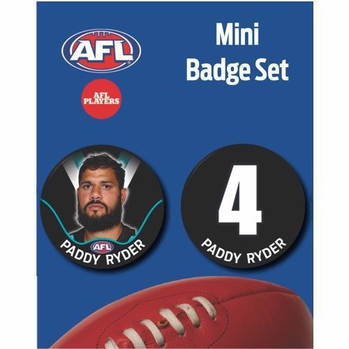 Mini Player Badge Set - Port Adelaide Power - Paddy Ryder