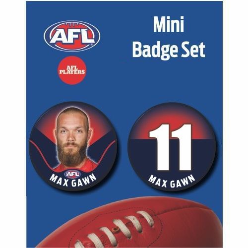 Mini Player Badge Set - Melbourne Demons - Max Gawn