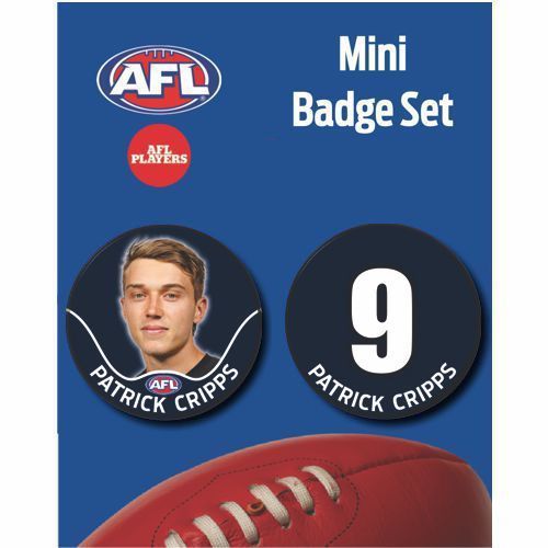 Mini Player Badge Set - Carlton Blues - Patrick Cripps
