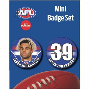 Mini Player Badge Set - Western Bulldogs - Jason Johannisen