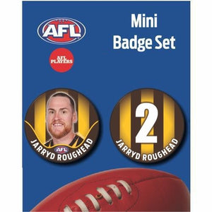 Mini Player Badge Set - Hawthorn Hawks - Jarryd Roughead