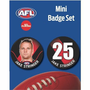 Mini Player Badge Set - Essendon Bombers - Jake Stringer
