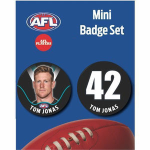 Mini Player Badge Set - Port Adelaide Power - Tom Jonas