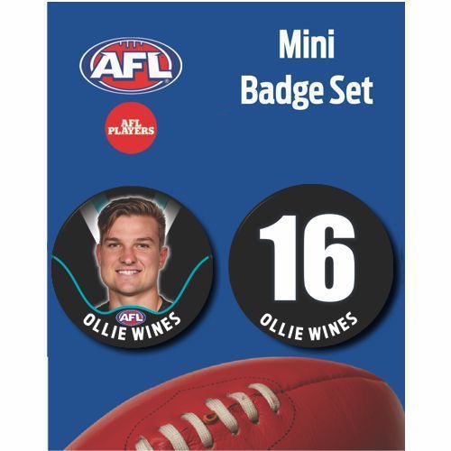 Mini Player Badge Set - Port Adelaide Power - Ollie Wines