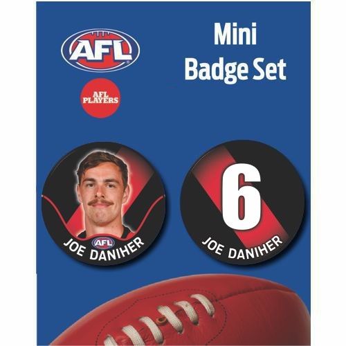 Mini Player Badge Set - Essendon Bombers - Joe Daniher