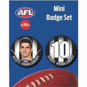 Mini Player Badge Set - Collingwood Magpies - Scott Pendlebury