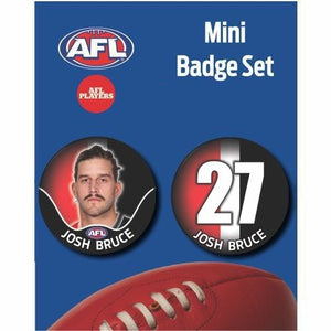 Mini Player Badge Set - St Kilda Saints - Josh Bruce