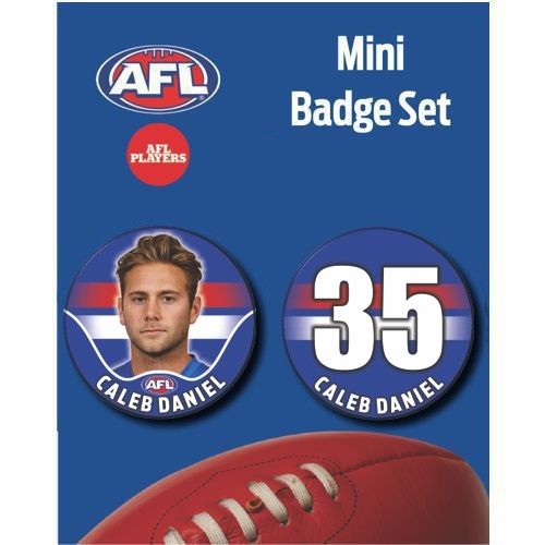 Mini Player Badge Set - Western Bulldogs - Caleb Daniel