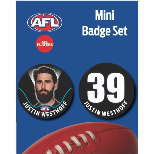 Mini Player Badge Set - Port Adelaide Power - Justin Westhoff