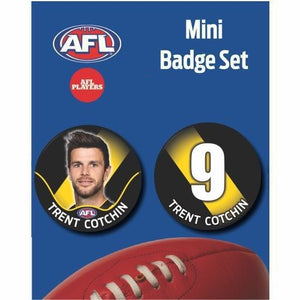 Mini Player Badge Set - Richmond Tigers - Trent Cotchin