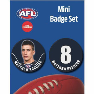 Mini Player Badge Set - Carlton Blues - Matthew Kreuzer