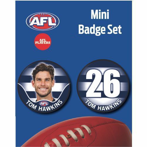 Mini Player Badge Set - Geelong Cats - Tom Hawkins