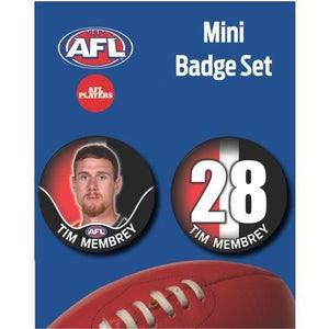 Mini Player Badge Set - St Kilda Saints - Tim Membrey