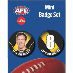 Mini Player Badge Set - Richmond Tigers - Jack Riewoldt