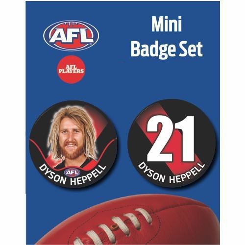 Mini Player Badge Set - Essendon Bombers - Dyson Heppell