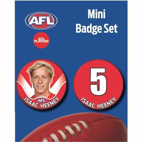 Mini Player Badge Set - Sydney Swans - Isaac Heeney