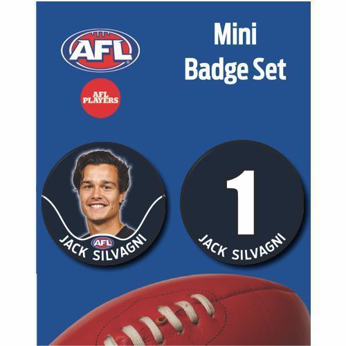 Mini Player Badge Set - Carlton Blues - Jack Silvagni