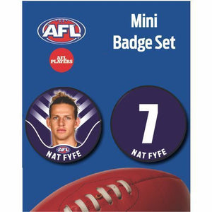 Mini Player Badge Set - Fremantle Dockers - Nat Fyfe