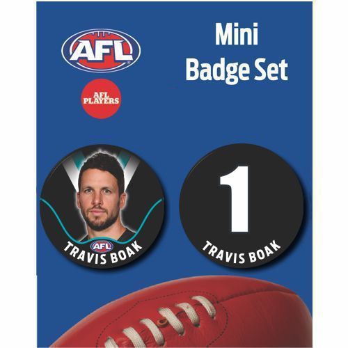 Mini Player Badge Set - Port Adelaide Power - Travis Boak