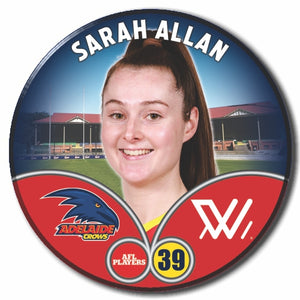 2023 AFLW S7 Adelaide Crows Player Badge - ALLAN, Sarah