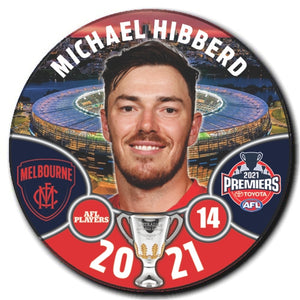 2021 AFL PREMIERS PLAYER BADGE - HIBBERD, Michael