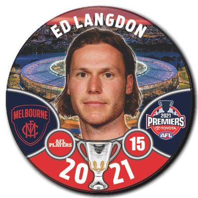 2021 AFL PREMIERS PLAYER BADGE - LANGDON, Ed