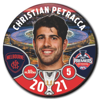 2021 AFL PREMIERS PLAYER BADGE - PETRACCA, Christian