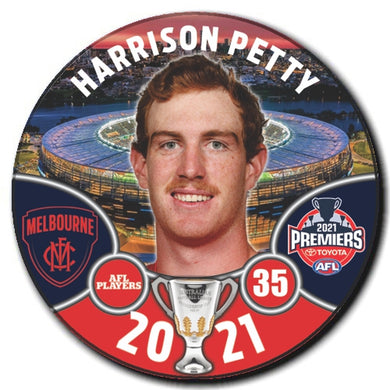 2021 AFL PREMIERS PLAYER BADGE - PETTY, Harrison