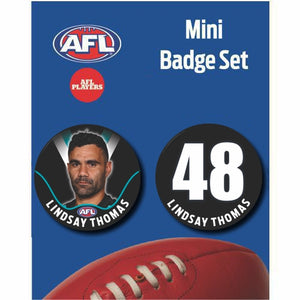 Mini Player Badge Set - Port Adelaide Power - Lindsay Thomas